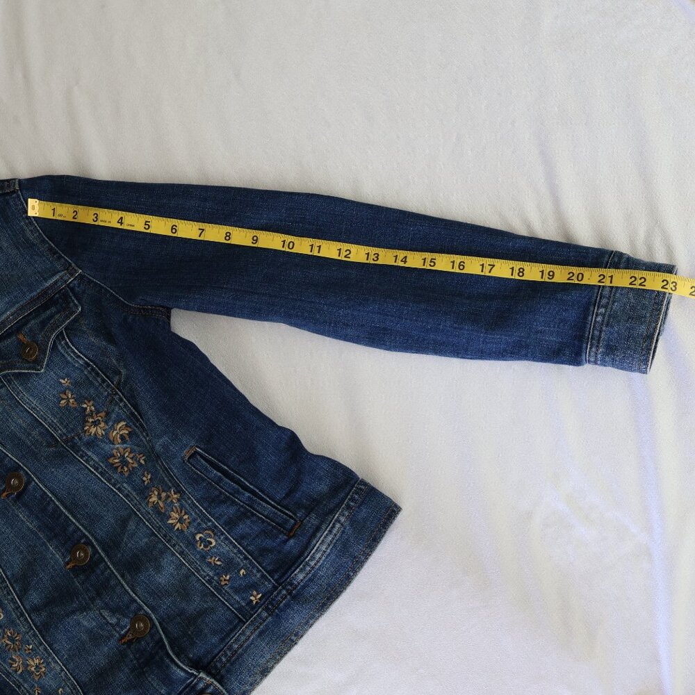 Jean Jacket - Size S - Embroidered - Style & Co - Picture 10 of 12
